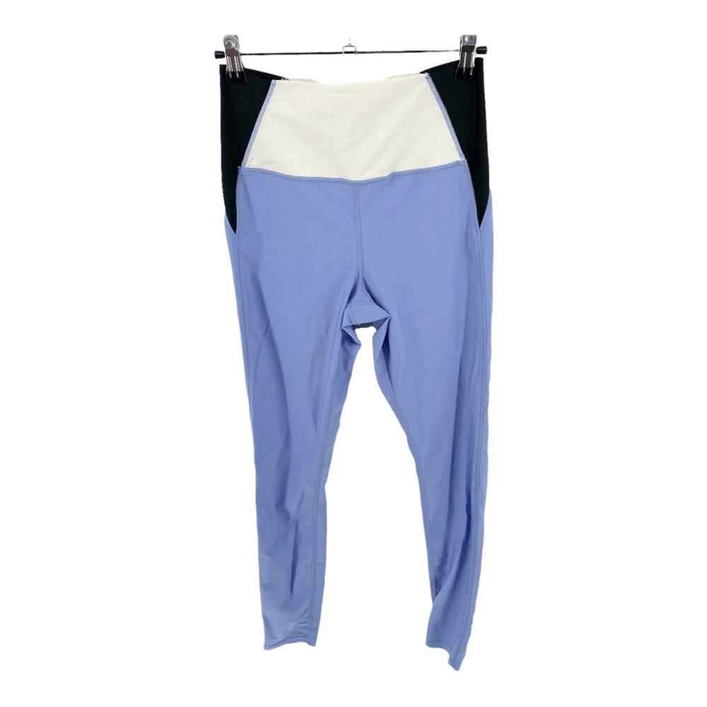 Carbon 38 Color Block Purple High Rise Skinny Leggings Size Medium Athletic